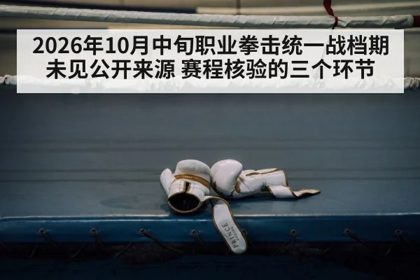 2026年10月中旬职业拳击统一战档期未见公开来源 赛程核验的三个环节
